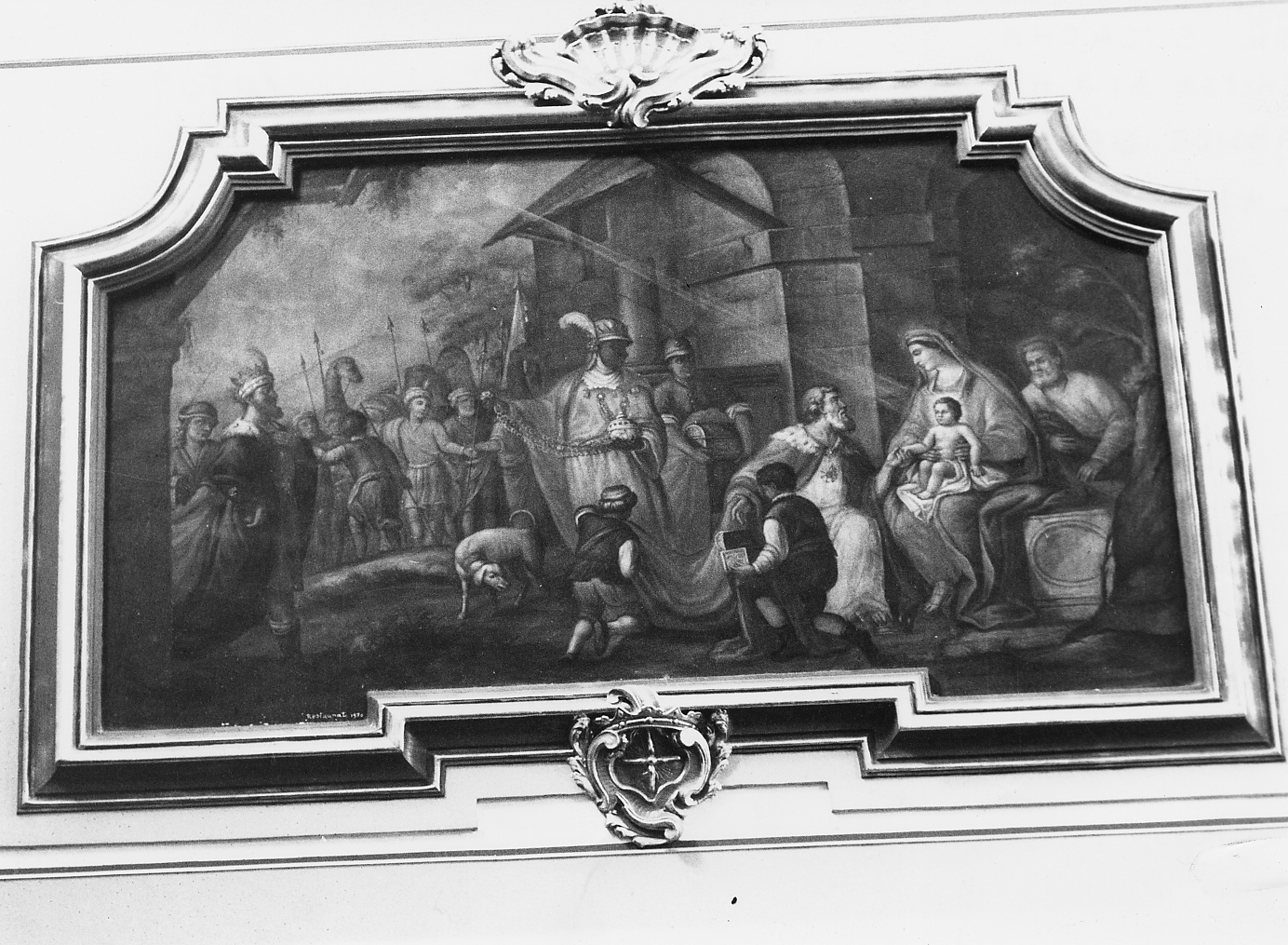 Adorazione dei Re Magi (dipinto) di Scapaticci Raffaele (sec. XIX)