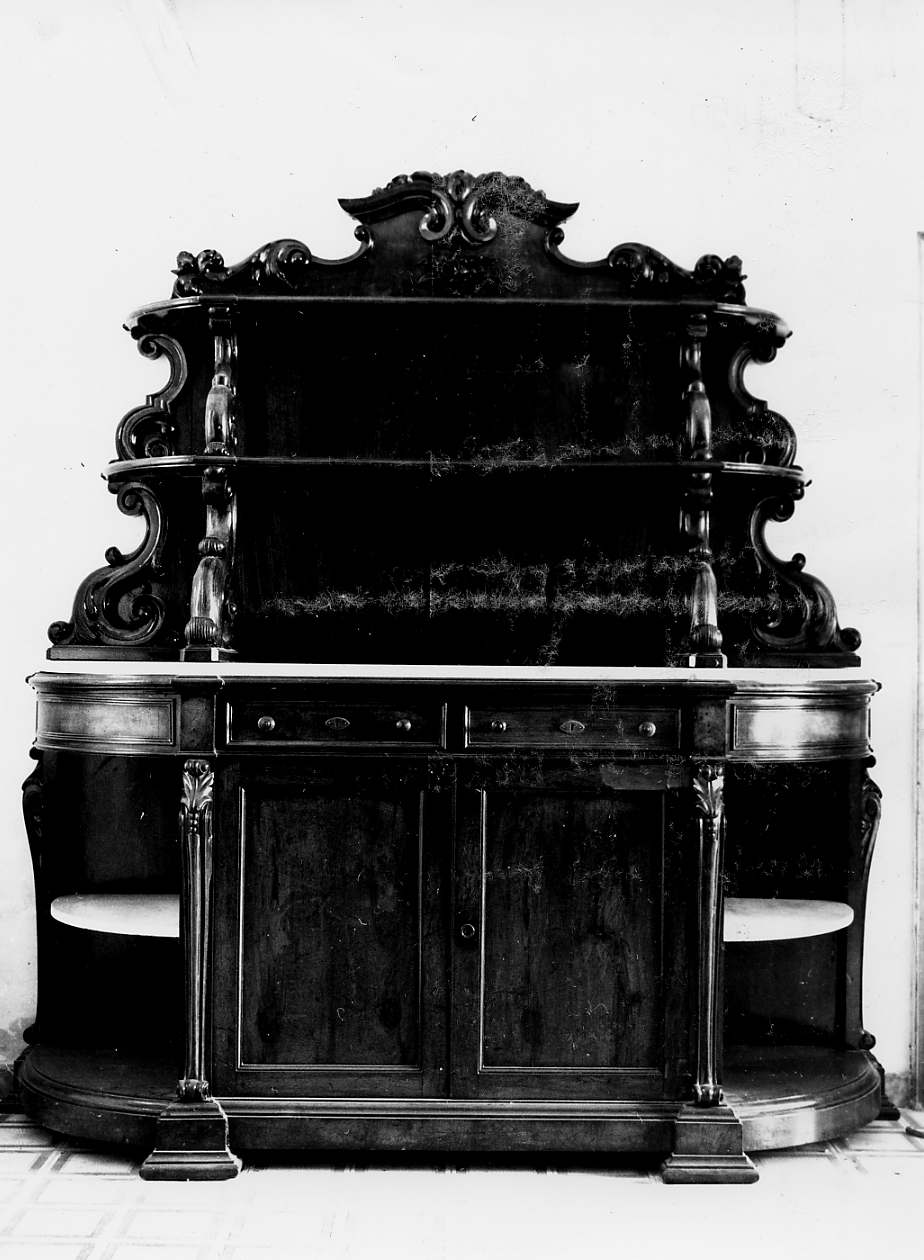 credenza con alzata, opera isolata - produzione abruzzese (sec. XIX)