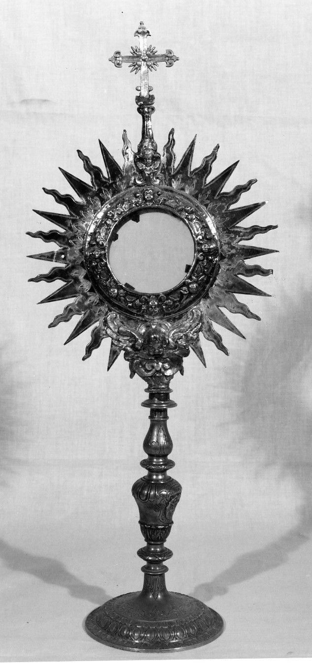 ostensorio - a raggiera, opera isolata - ambito Italia centrale (sec. XVIII)