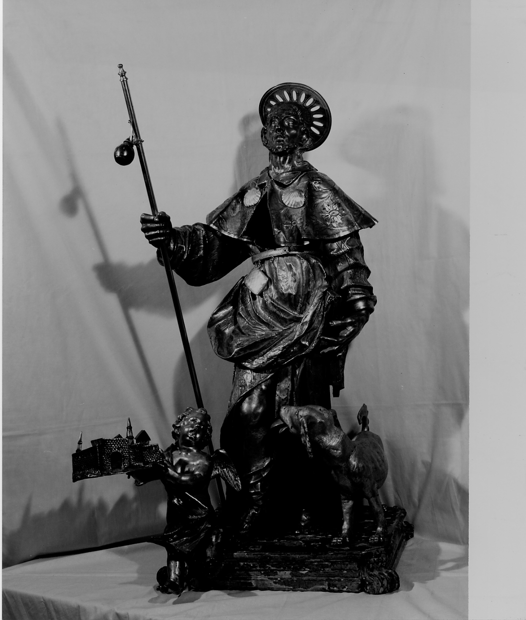 San Rocco (gruppo scultoreo, opera isolata) - produzione napoletana (sec. XVIII)