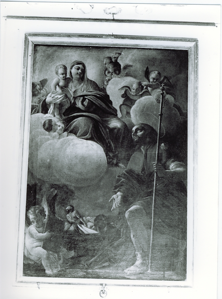 San Rocco intercede presso la Madonna contro la peste (dipinto, opera isolata) - ambito Italia centrale (sec. XVIII)