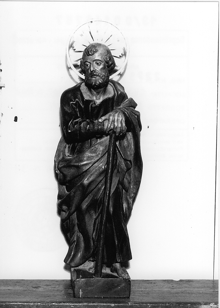 San Giuseppe appoggiato al bastone (statua, opera isolata) - ambito abruzzese (sec. XVIII)
