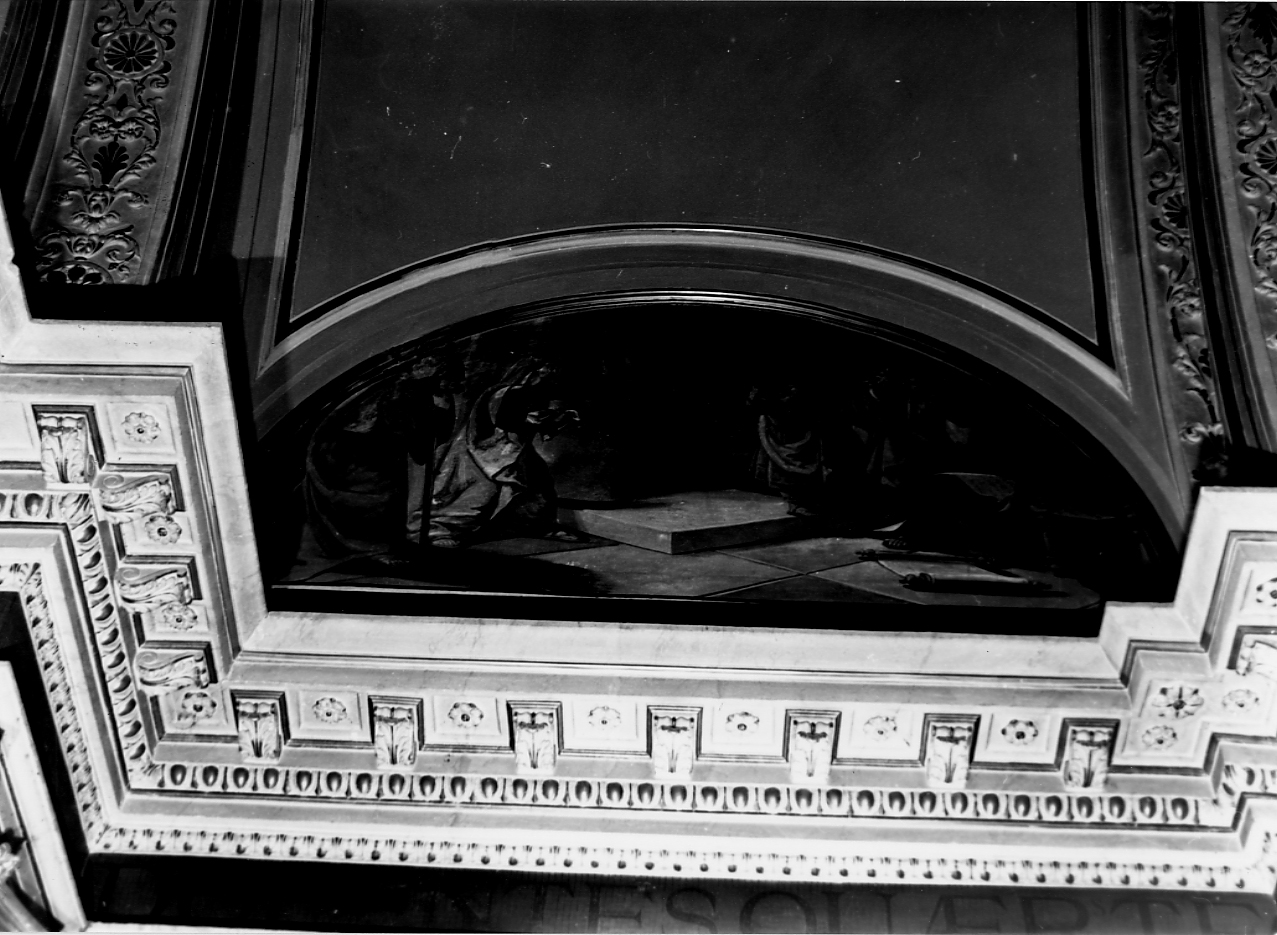 disputa nel tempio (dipinto) - ambito Italia centrale (sec. XIX)