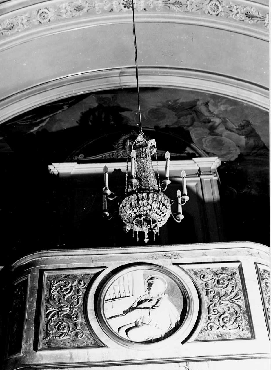 Santa Cecilia e strumenti musicali (rilievo, serie) - ambito Italia centrale (sec. XIX)