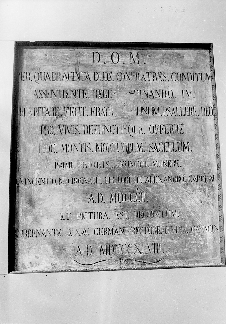 lapide, opera isolata - ambito abruzzese (sec. XIX)