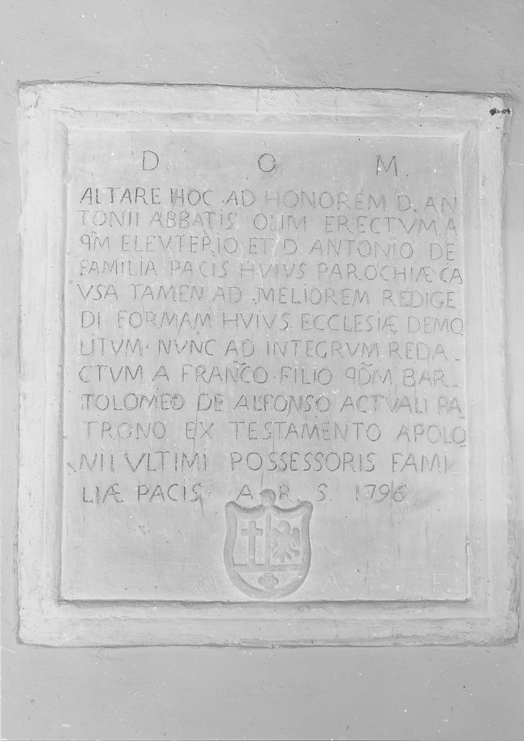 lapide - ambito Italia centrale (sec. XVIII)