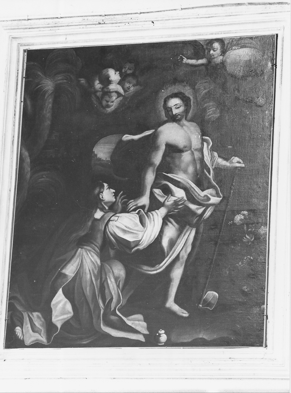apparizione di Cristo risorto a Santa Maria Maddalena (dipinto) di Negretti Jacopo detto Palma il Giovane (maniera) (sec. XVII)