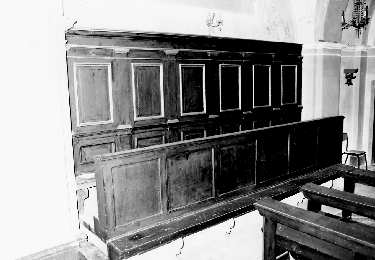 stalli del coro, opera isolata - ambito abruzzese (sec. XIX)
