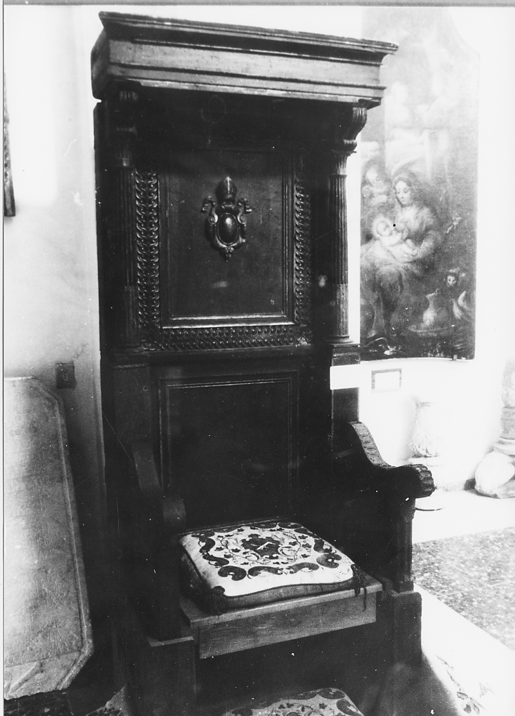 cattedra episcopale, opera isolata - ambito Italia centrale (sec. XVI)