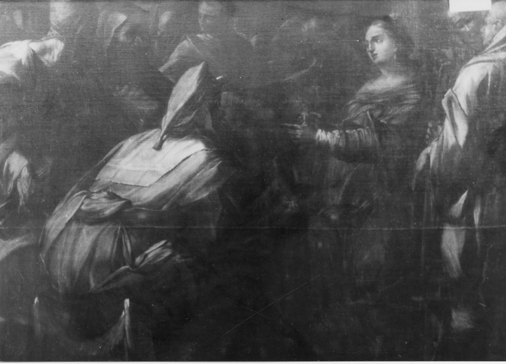 disputa di Santa Caterina d'Alessandria con i filosofi (dipinto, opera isolata) - ambito napoletano (sec. XVIII)