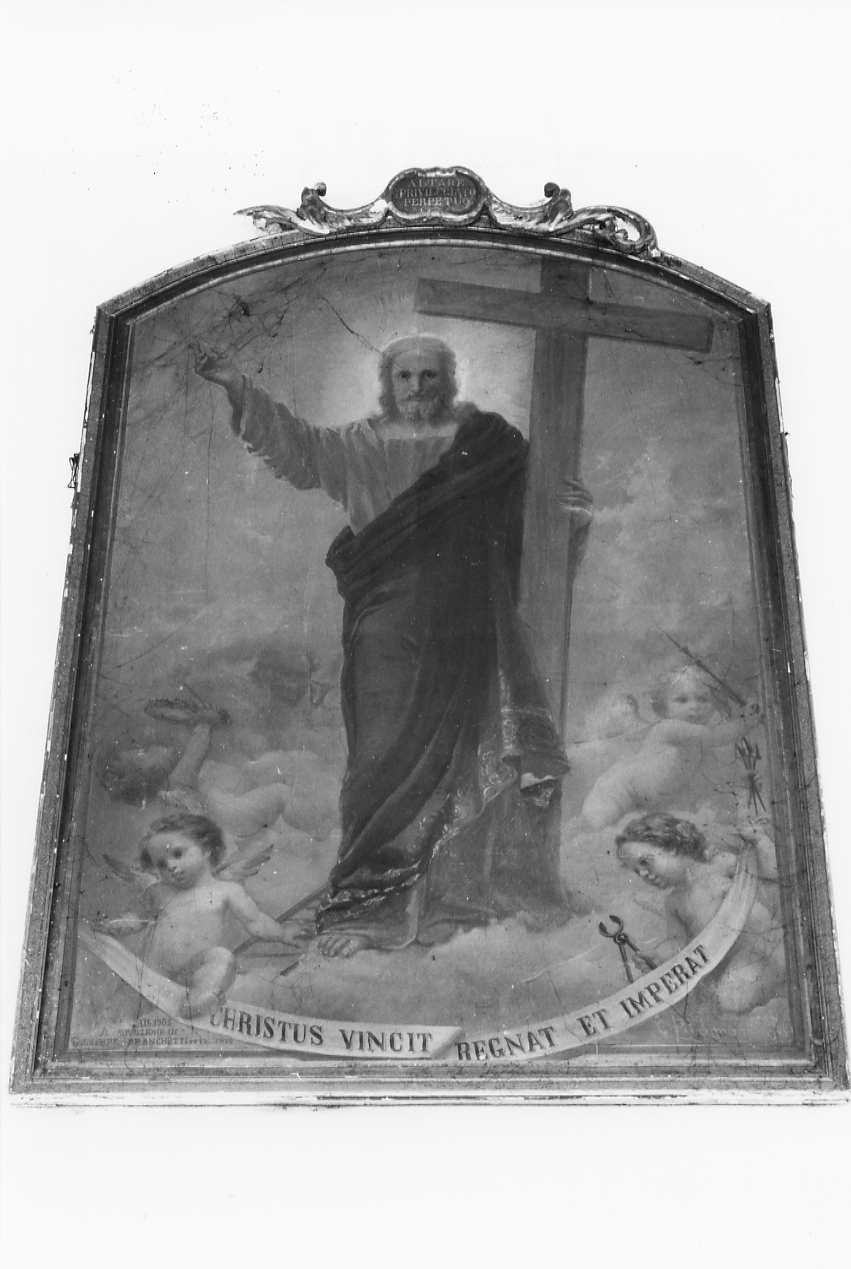 Cristo portacroce e angioletti (pala d'altare, opera isolata) di Patrignani Carlo (sec. XX)