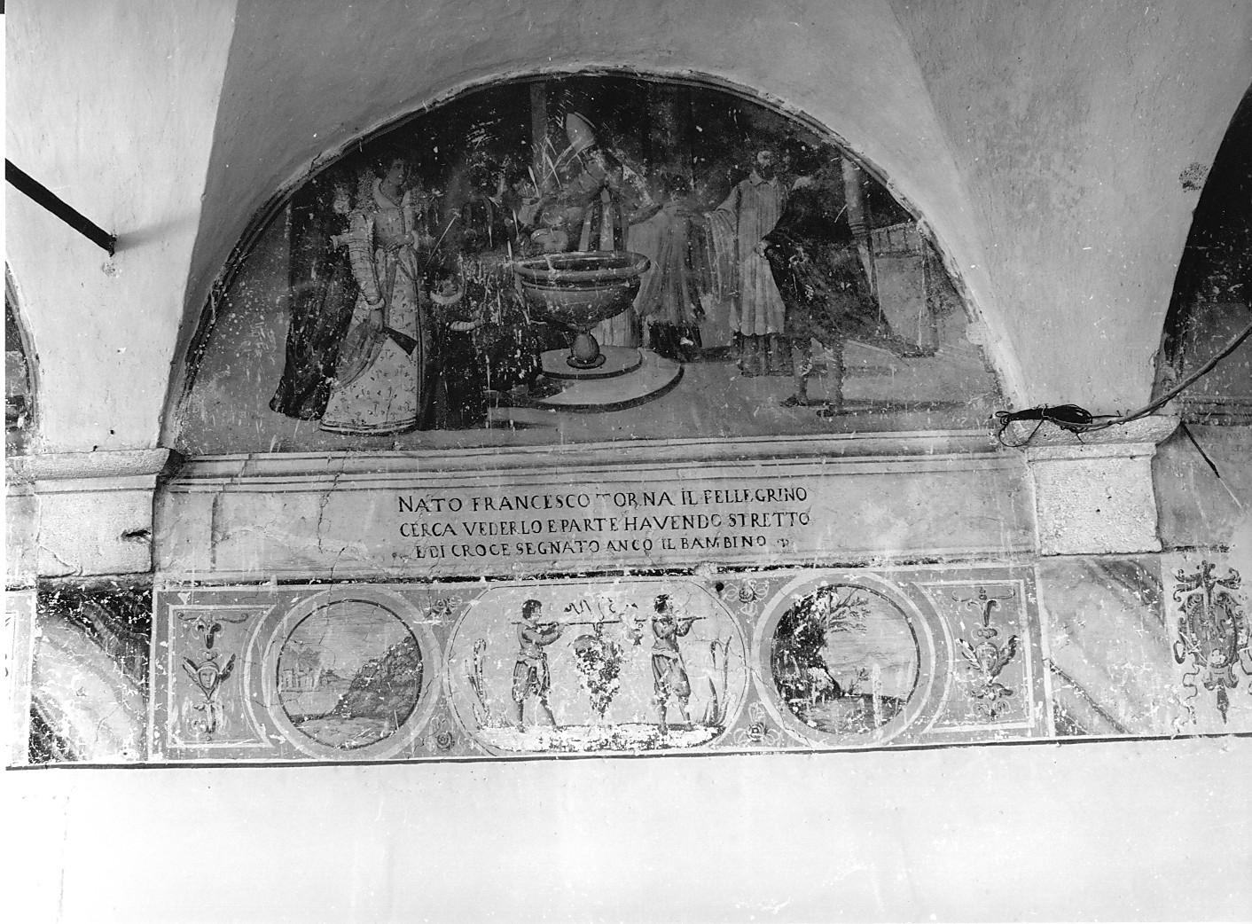 battesimo di San Francesco d'Assisi (dipinto) - manifattura abruzzese (sec. XVII)