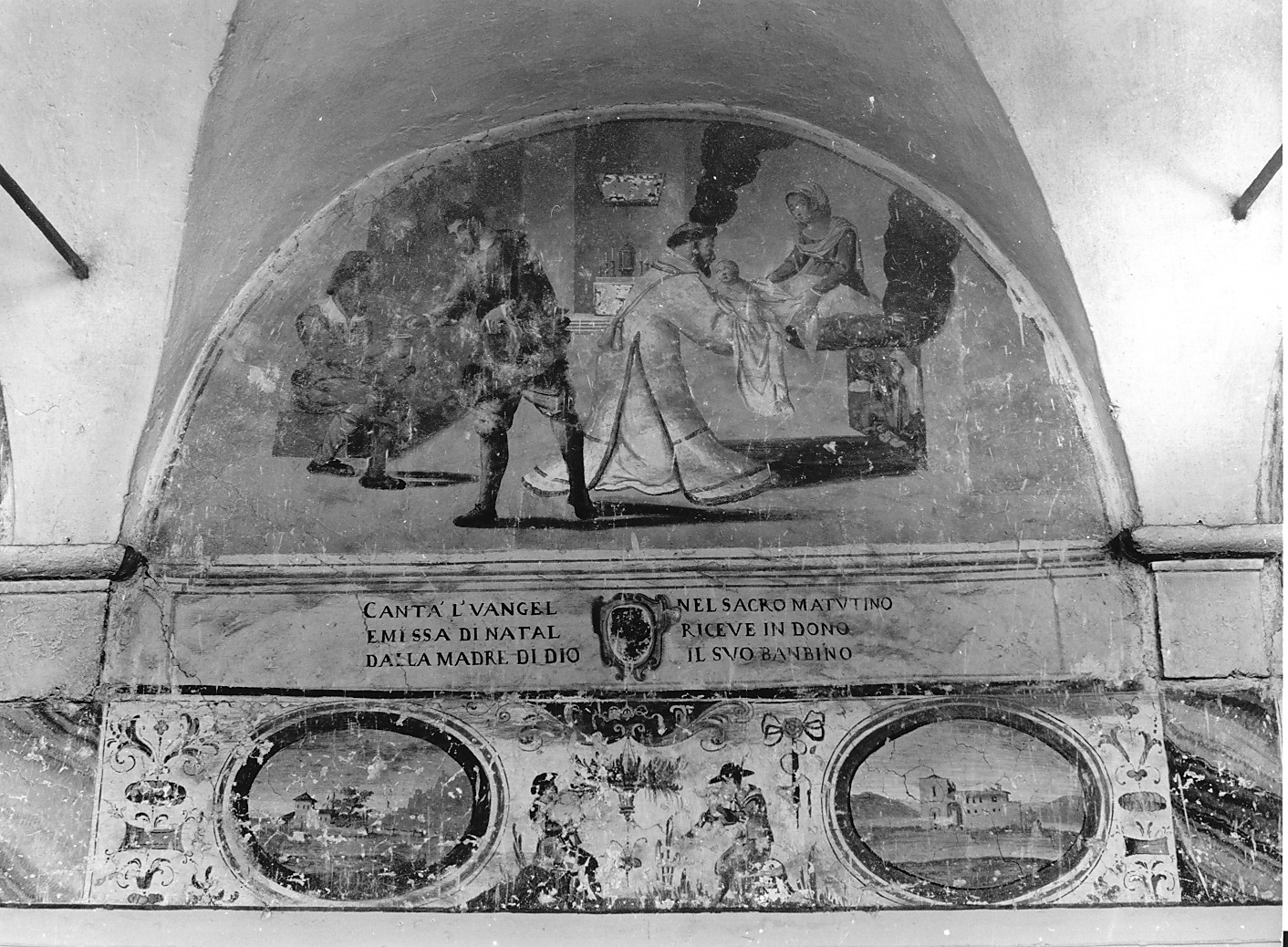 San Francesco d'Assisi riceve Gesù Bambino dalla Madonna (dipinto) - manifattura abruzzese (sec. XVII)