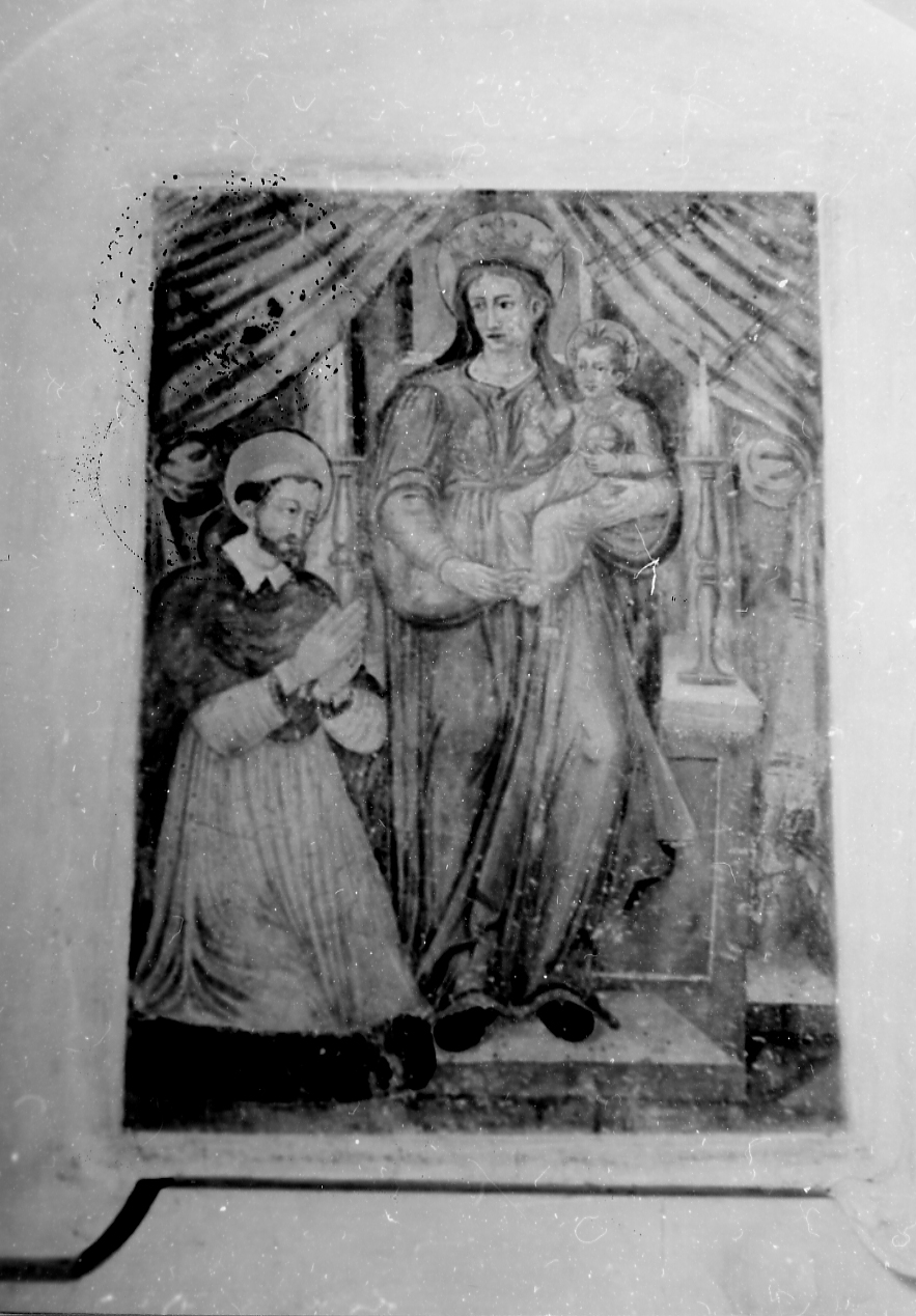 Madonna in trono con Bambino e Santo domenicano (dipinto, opera isolata) - ambito abruzzese (sec. XVIII)