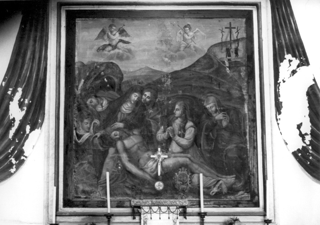 compianto sul Cristo morto (pala d'altare, opera isolata) - bottega lombardo-veneto (sec. XVII)