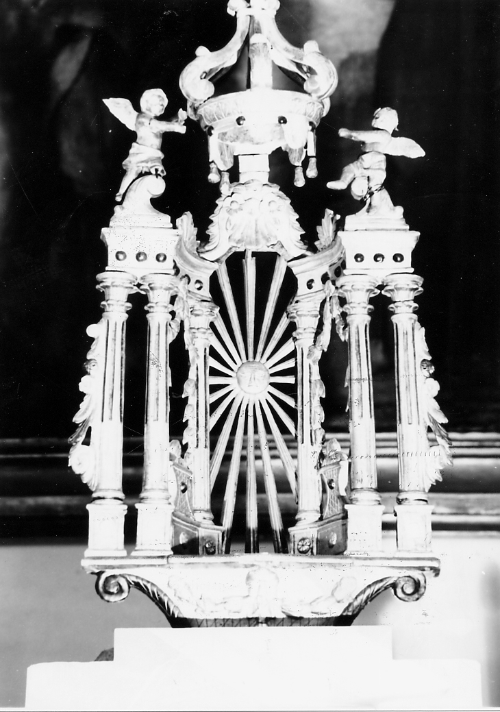 tronetto per esposizione eucaristica - ambito Italia centrale (sec. XIX)