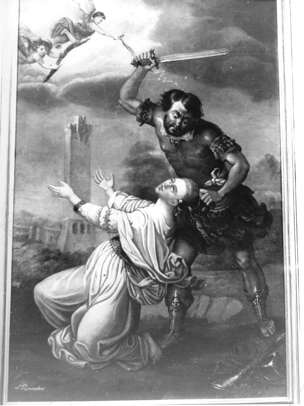 martirio di Santa Barbara (dipinto) di Giannantonj Luigi (attribuito) (sec. XIX)