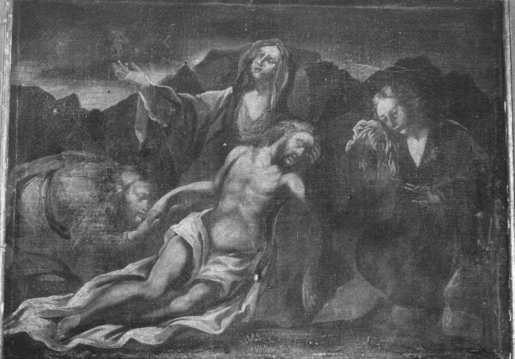 compianto sul Cristo morto (dipinto) - ambito Italia centrale (sec. XVII)