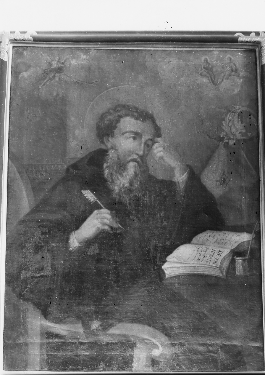 Sant'Agostino medita sul mistero della Trinità (dipinto, opera isolata) - ambito abruzzese (sec. XIX)