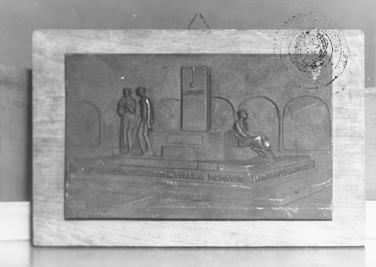 MCMXV ai medici italiani caduti in guerra MCMXVIII, bozzetto di monumento funebre (monumento) - ambito abruzzese (sec. XX)