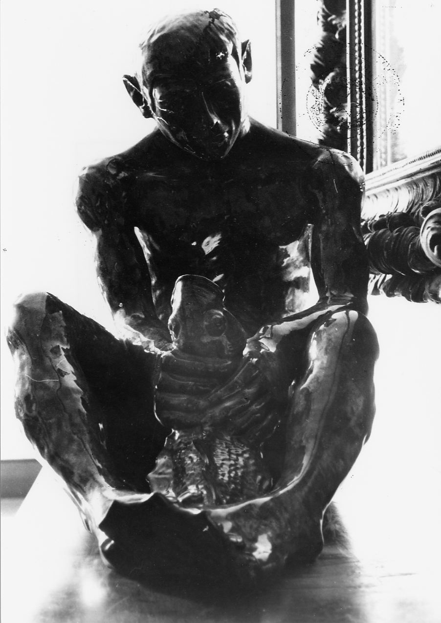 Il Pescatore, figura di pescatore (scultura) di Verrocchio Vacre (seconda metà sec. XX)