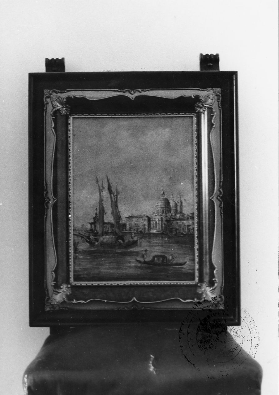 Vecchia Venezia, veduta della chiesa di S. Maria della Salute a Venezia (dipinto) di Chitarrin Traiano (ultimo quarto sec. XIX)