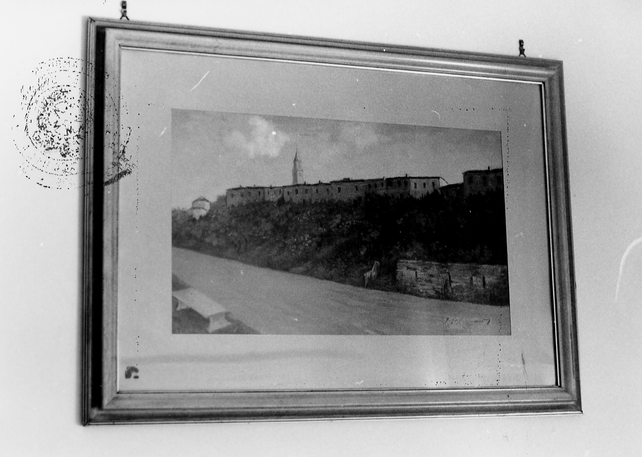 Veduta di Città Sant'Angelo, veduta di paese (dipinto) di Zaccardi Francesco Paolo (seconda metà sec. XX)