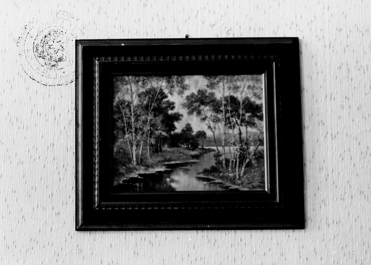 Paesaggio, paesaggio fluviale (dipinto) di D'Albenzio Giuseppe (sec. XX)