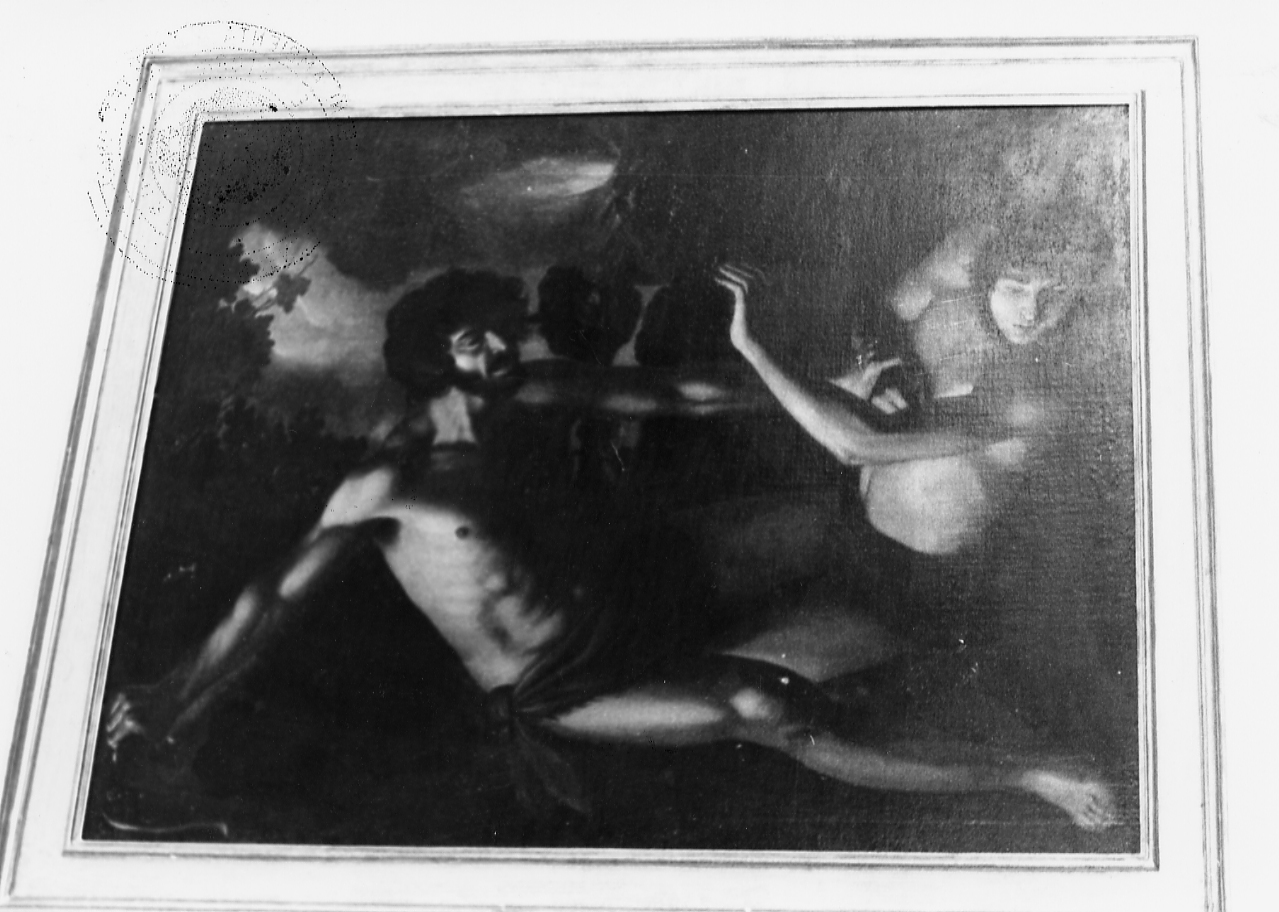 Caino uccide Abele, scena biblica (dipinto) - ambito abruzzese (metà sec. XVI)