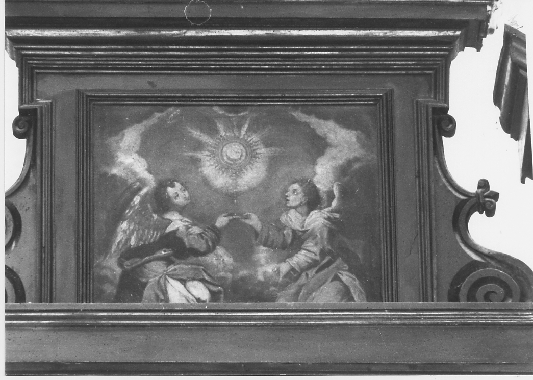Angeli adoranti con ostensorio (dipinto) di Spinelli Giovan Battista (attribuito) (secondo quarto sec. XVII)