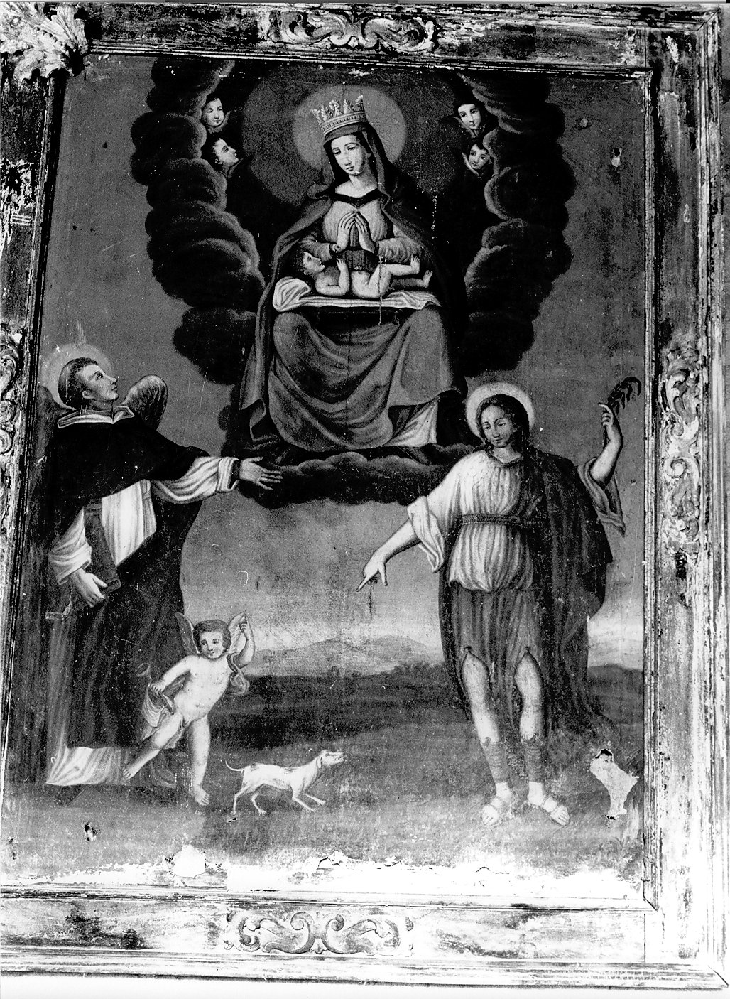 Madonna delle Grazie e Santi (dipinto, opera isolata) - ambito abruzzese (sec. XVIII)