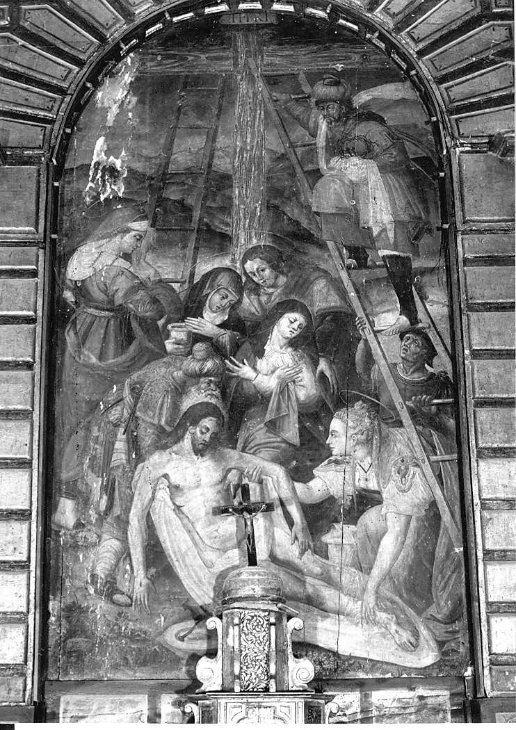 deposizione di Cristo dalla croce (dipinto, elemento d'insieme) - ambito veneto (sec. XVI)