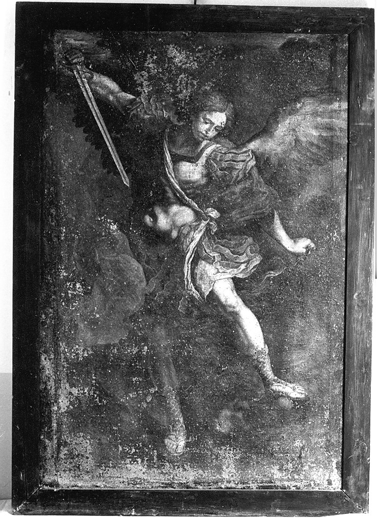 San Michele Arcangelo combatte Satana (dipinto, opera isolata) - ambito Italia centrale (sec. XVIII)