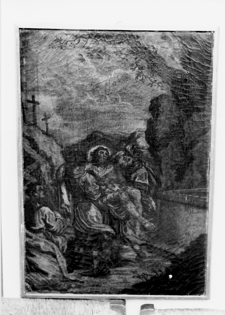 stazione XIV: Gesù deposto nel sepolcro (dipinto) - ambito abruzzese (sec. XVIII)