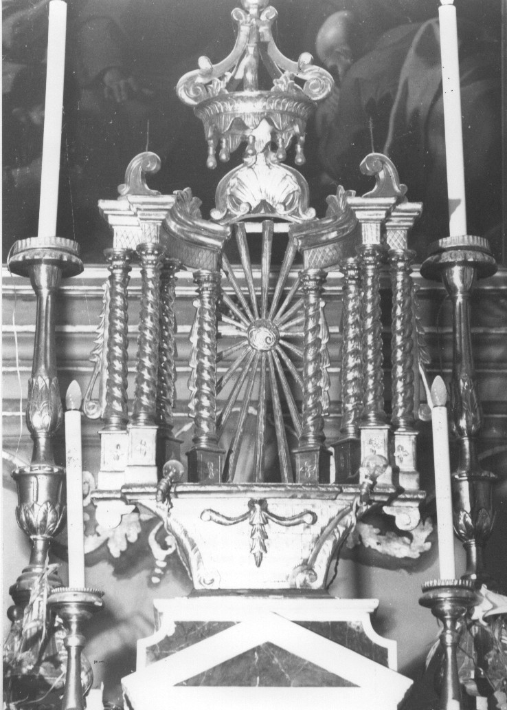 tronetto per esposizione eucaristica, opera isolata - bottega Italia centrale (sec. XVIII)