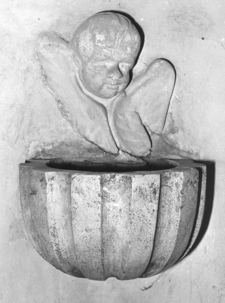 acquasantiera, opera isolata - bottega Italia centrale (sec. XIX)