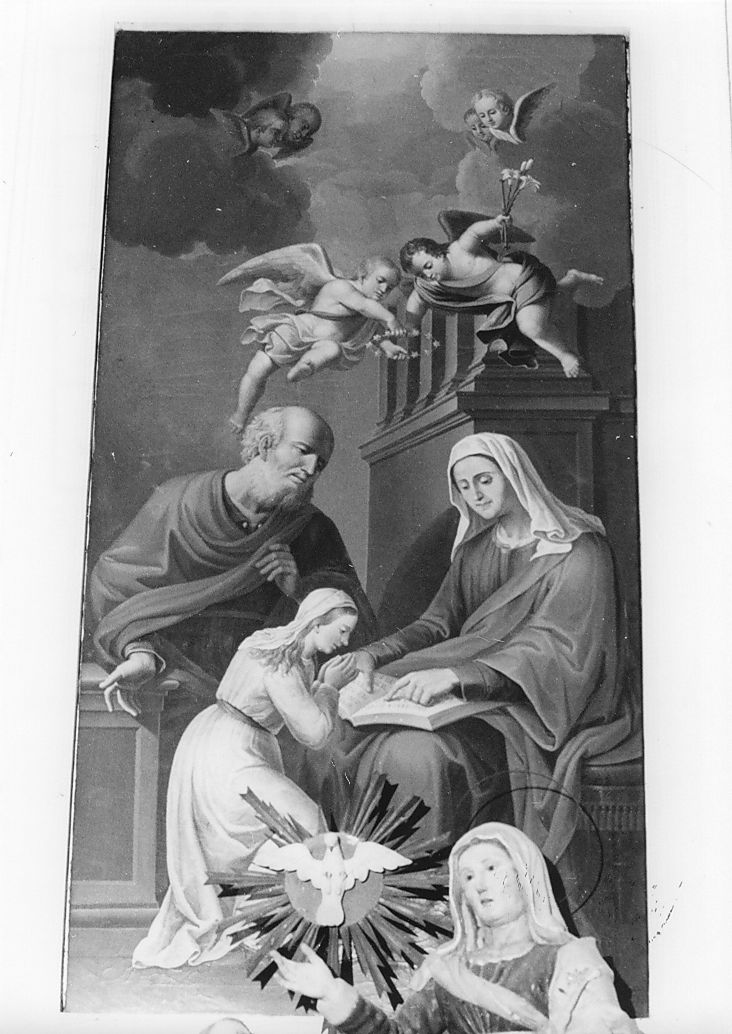 educazione di Maria Vergine (dipinto) di De Benedictis Francesco Maria (terzo quarto sec. XIX)