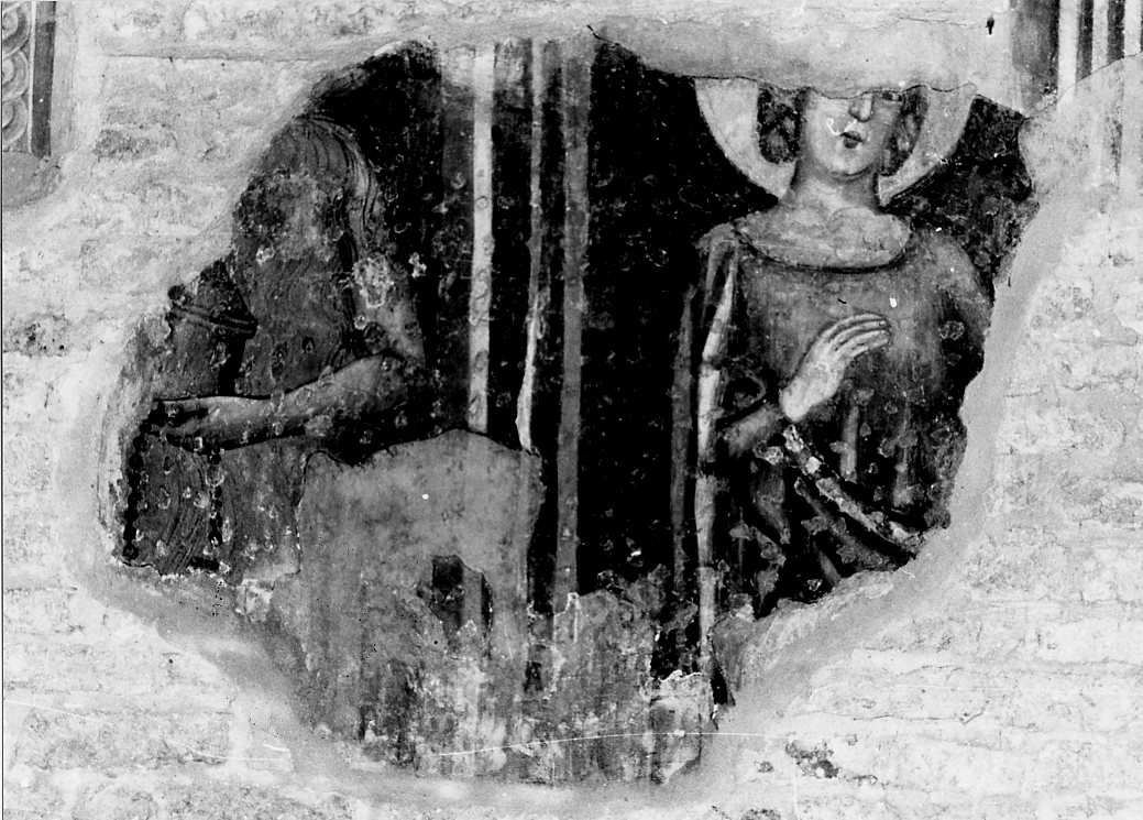 Sante (dipinto, frammento) - ambito abruzzese (prima metà sec. XIV)