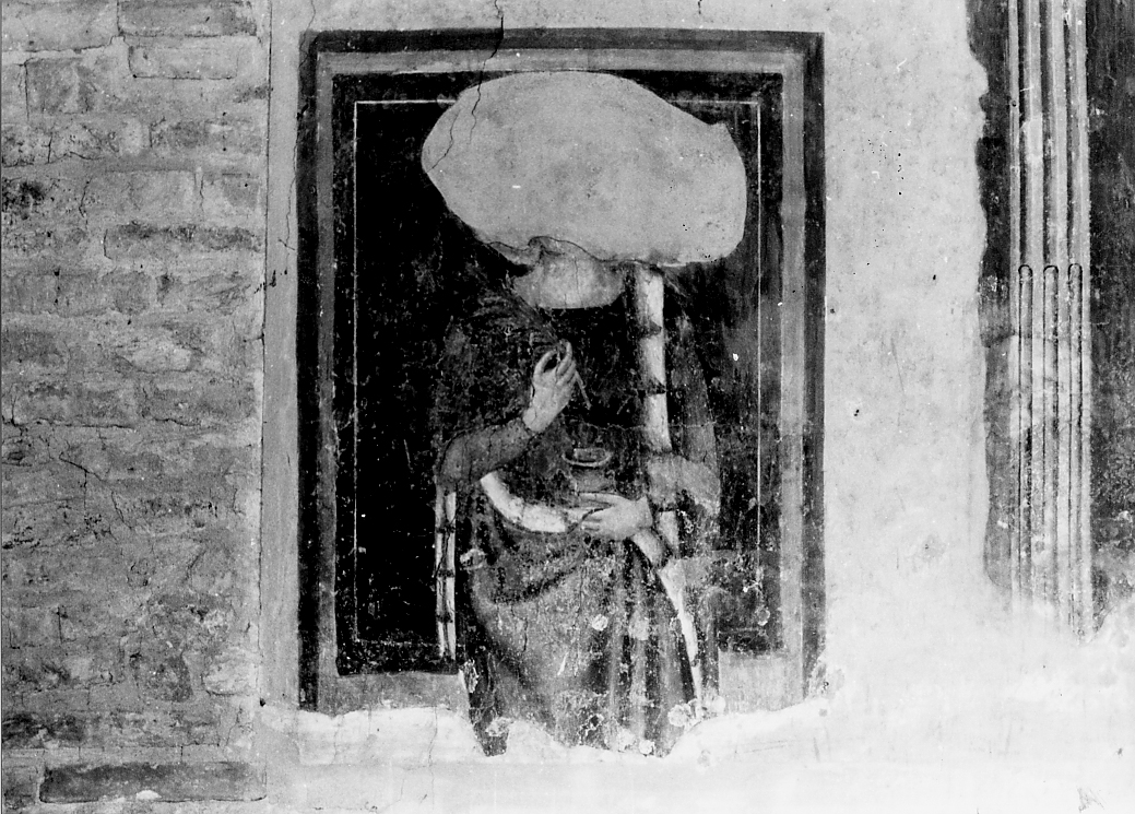 Santa martire (dipinto, frammento) - ambito abruzzese (metà sec. XIV)