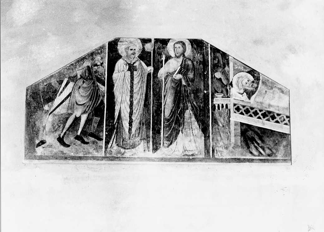 Sant'Antonio Abate, San Giacomo apostolo ecc (dipinto, opera isolata) - ambito abruzzese (sec. XV)