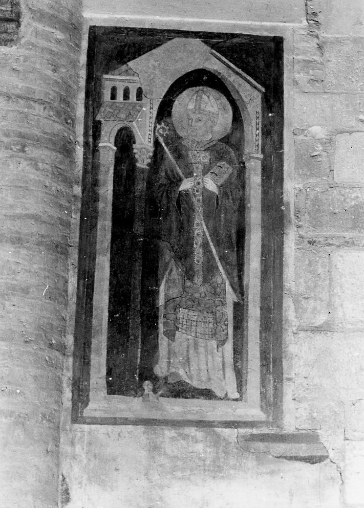 Santo vescovo (dipinto, opera isolata) - ambito abruzzese (metà sec. XIV)