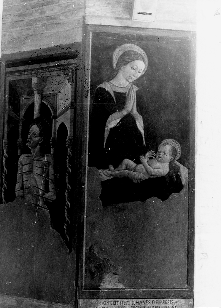 Madonna orante e bambino (dipinto, opera isolata) di De Litio Andrea (seconda metà sec. XV)