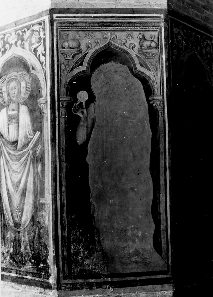 Cristo risorto (dipinto, frammento) - ambito abruzzese (inizio sec. XV)