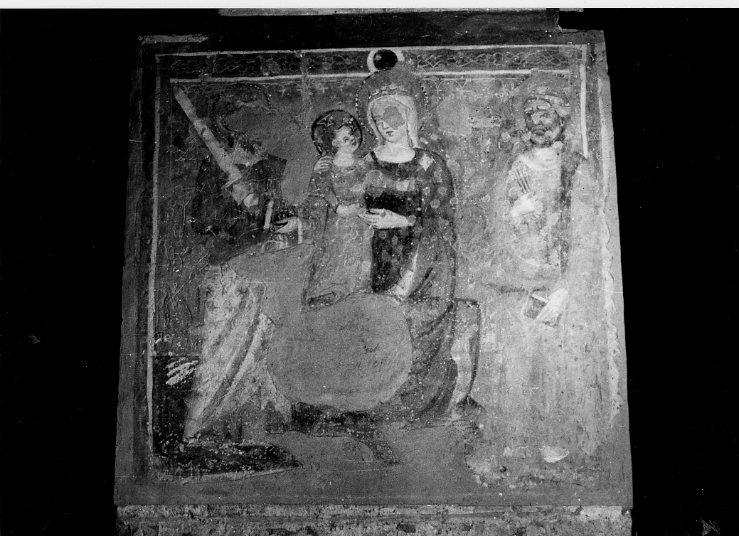 Madonna con Bambino e santi apostoli (dipinto, opera isolata) - ambito marchigiano (fine sec. XV)