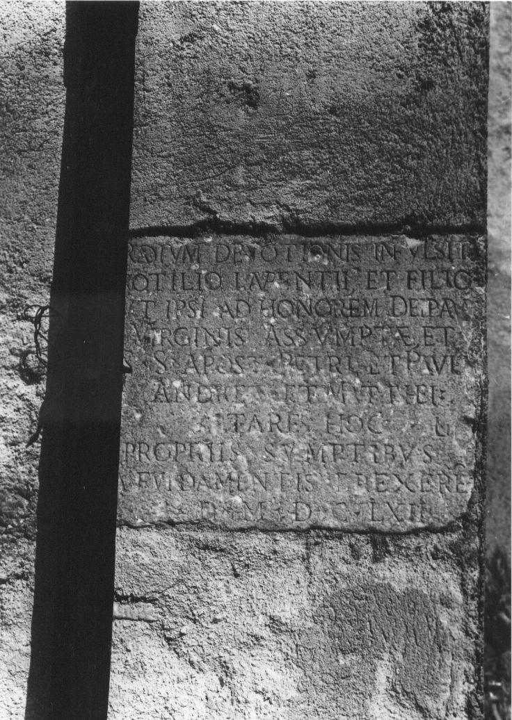 lapide commemorativa - ambito italiano (sec. XVII)