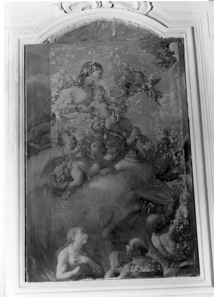 Madonna con Bambino, angeli e anime purganti (dipinto) - ambito Italia centrale (sec. XVIII)