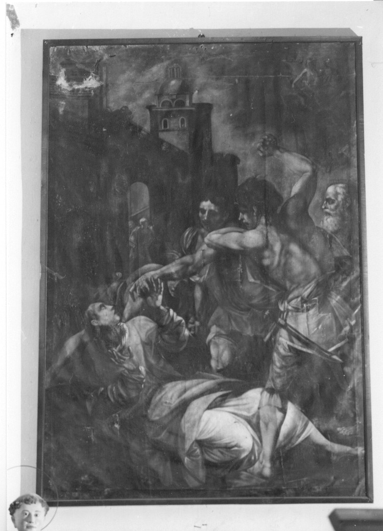 martirio di Santo Stefano (dipinto) - ambito Italia centrale (sec. I)