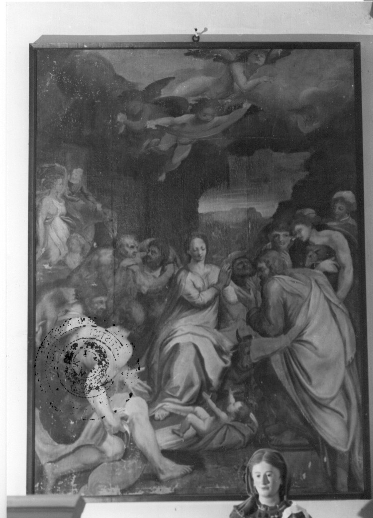 adorazione dei pastori (dipinto) - ambito Italia centrale (sec. I)