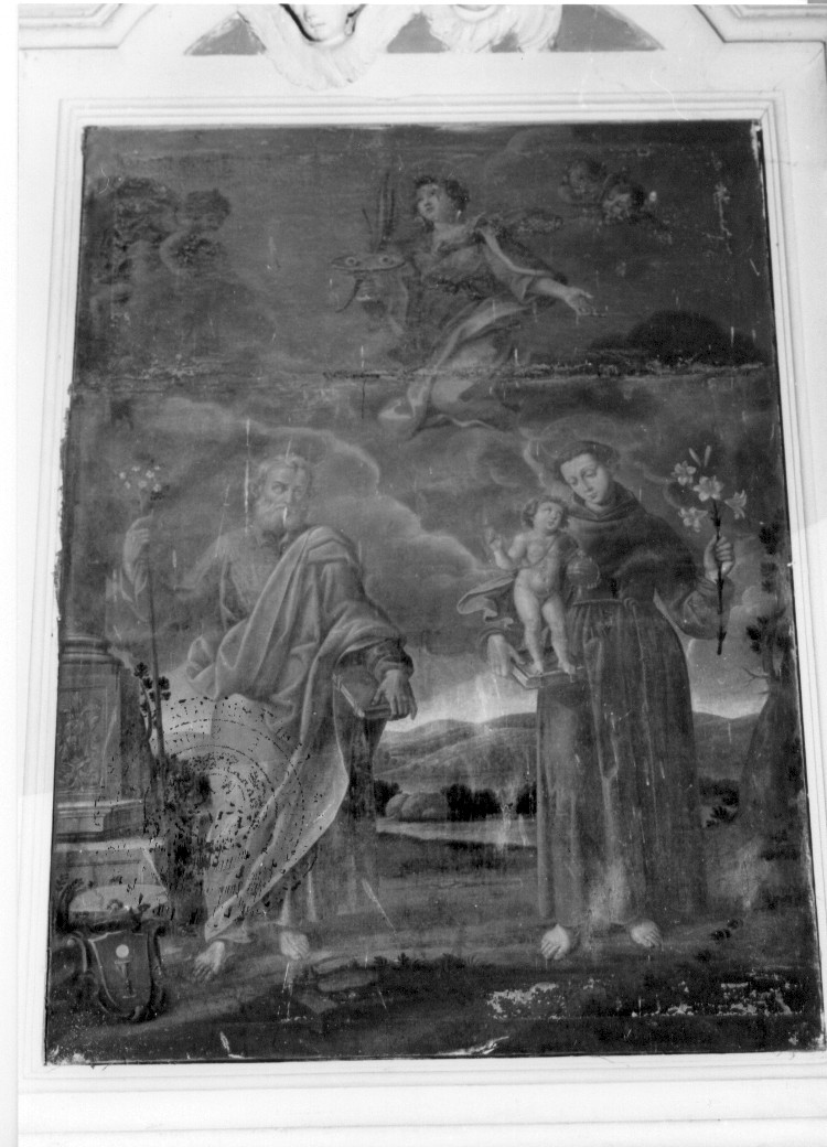 Sant'Antonio, San Giuseppe e Santa Lucia (dipinto) - ambito Italia centrale (sec. XVII)