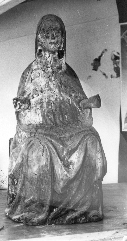 Madonna, Madonna in trono (scultura) - ambito abruzzese (prima metà sec. XV)